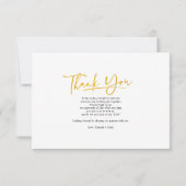 Modern Photo Script Wedding Bedankkaart (Achterkant)