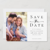 Modern Photo Script Wedding Save The Date (Voorkant)