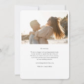 Modern Photo Script Wedding Save The Date (Achterkant)