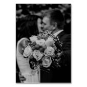 Modern Photo Table Number Wedding Reception Card Kaart (Achterkant)