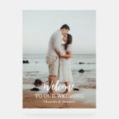 Modern Photo Wedding Acryl Bord (Voorkant)