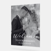Modern Photo Wedding Acryl Bord (Hoek)