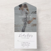 Modern Photo Wedding All in One Invitation (À l'intérieur)