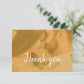 Modern Photo Wedding Bedankkaart (Staand voorkant)