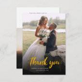 Modern Photo Wedding Bedankkaart (Voorkant / Achterkant)