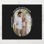 Modern Photo Wedding Bier Etiket (Enkel label)