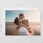 Modern Photo Wedding - Horizontal 2 Invitation Kaart (Achterkant)