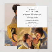 Modern Photo Wedding Kaart (Voorkant / Achterkant)