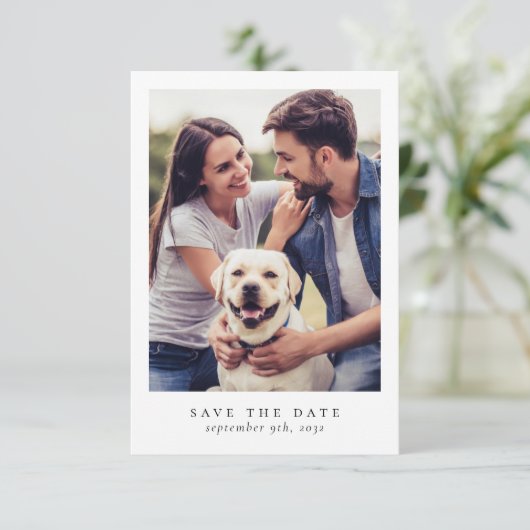 Modern Photo Wedding Save The Date (Staand voorkant)