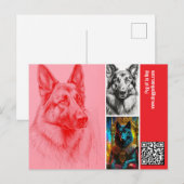 Modern Photograph German Shepherd  Postcard Briefkaart (Voorkant / Achterkant)