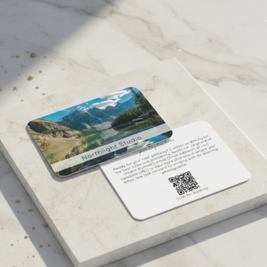 Modern Photography QR Code Camera Photographer Visitekaartje