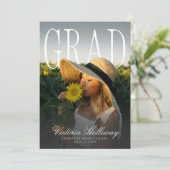 Modern PhotoPop Effect Graduation Party Invitation (Debout devant)