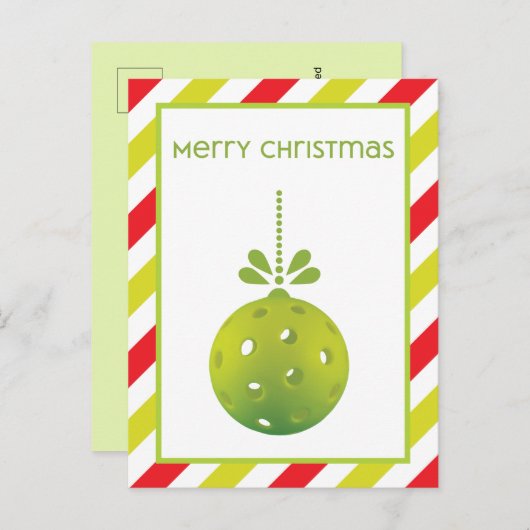 Modern Pickleball, aangepaste tekst Briefkaart (Voorkant / Achterkant)