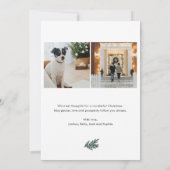 Modern Pine Christmas Photo Holiday Kaart (Achterkant)