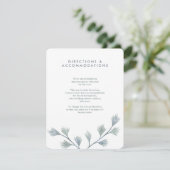 Modern Pine Green + White Wedding Insert Kaarten (Staand voorkant)