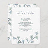 Modern Pine Green + White Wedding Insert Kaarten (Voorkant / Achterkant)