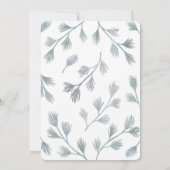 Modern Pine Green + White Wedding Invitations Kaart (Achterkant)