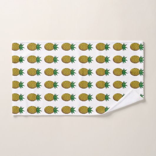 Modern Pineapple Fruits on White Bad Handdoek (Handdoek)