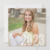 Modern Pink 2023 Photo Graduation Party Invitation (Devant)