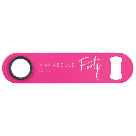 Modern Pink 40e Quarante-quarantième anniversaire (Dos Horizontal)