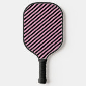 Modern Pink And Black Monogram Custom Pickleball Paddle (Achterkant)