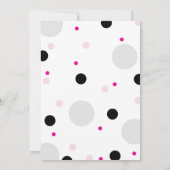 Modern Pink Black Bold Script 50th Birthday Party Kaart (Achterkant)