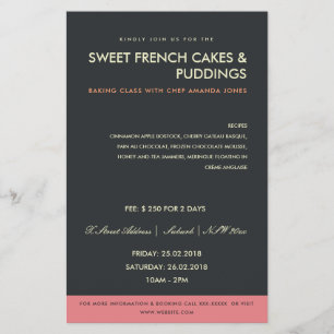 MODERN PINK BLACK FOTO TEMPLATE KLASSEN WORKSHOP FLYER