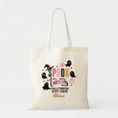 Modern Pink Black Spooktacular Halloween Boo Crew Tote Bag (Voorkant)