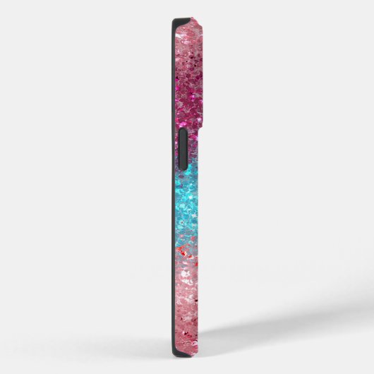 Modern Pink Blue Glitter Girly Case-Mate iPhone Case (Achterkant / Rechts)