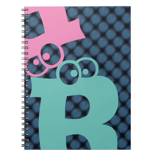 MODERN PINK BLUE Light Blauwgroen CUTE Notitieboek (Voorkant)