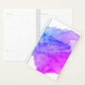 Modern Pink Blue Turquoise Waterverf | NAAM toevoe Planner (Display)
