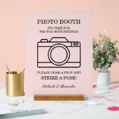 Modern Pink Blush Camera Wedding Photo Booth  (Mariage)