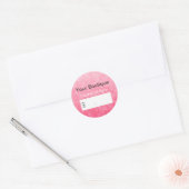 Modern Pink Bokeh Boutique Retail Prijs Label (Envelop)