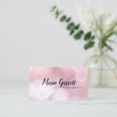 Modern Pink Bokeh Visitekaartje (Staand voorkant)