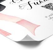 Modern Pink Bow Gradatie Pet QR Code College Fund Poster (Hoek)