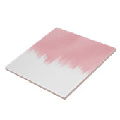 Modern Pink Brush strokes white Design Tegeltje (Zijkant)