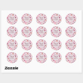 Modern Pink Business Feestelijke Dank u Ronde Sticker (Vel)