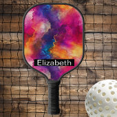 Modern Pink Color Fusion Personalized Pickleball Paddle
