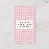 Modern Pink Cream Abstract Trendy Girly Visitekaartje (Voorkant)