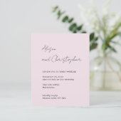 Modern Pink Elegant Script Wedding Invitation (Staand voorkant)