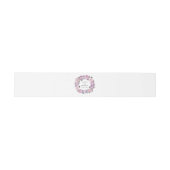Modern Pink Floral Wreath Wedding Uitnodigingen Wikkel (Vlak)