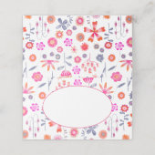 Modern Pink Flower Garden Boho (Buitenkant ongevouwen)