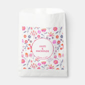 Modern Pink Flower Garden Boho Bedankzakje (Voorkant)