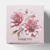 Modern Pink Flowers Favor Box Bedankdoosjes (Bovenkant)
