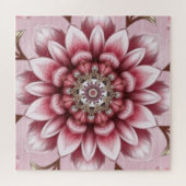 Modern Pink Flowers Jigsaw Puzzle (Horizontal)