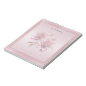 Modern Pink Flowers Notepad Notitieblok (Gedraaid)