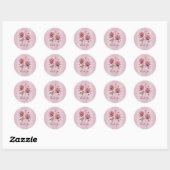 Modern Pink Flowers Sticker (Feuille)