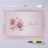 Modern Pink Flowers Tissue Paper Tissuepapier (Craft)