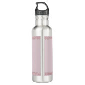 Modern Pink Flowers Water Bottle Waterfles (Achterkant)