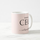 Modern Pink Future CEO Name | Girly Gift Koffiemok (Voorkant rechts)